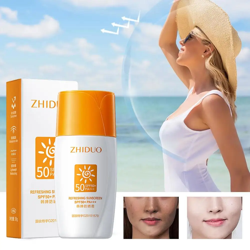 Original Sunscreen Oil Control Waterproof Facial Sunscreen Sensitive Skin Uv Protection Spf 50+ Waterproof For Oily Skin L3Q2