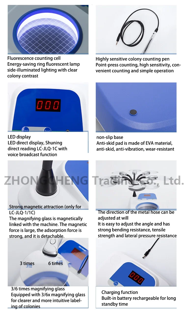 220v New Colony Counter XK-97A Semi-automatic Bacteria Tester Electronic Digital