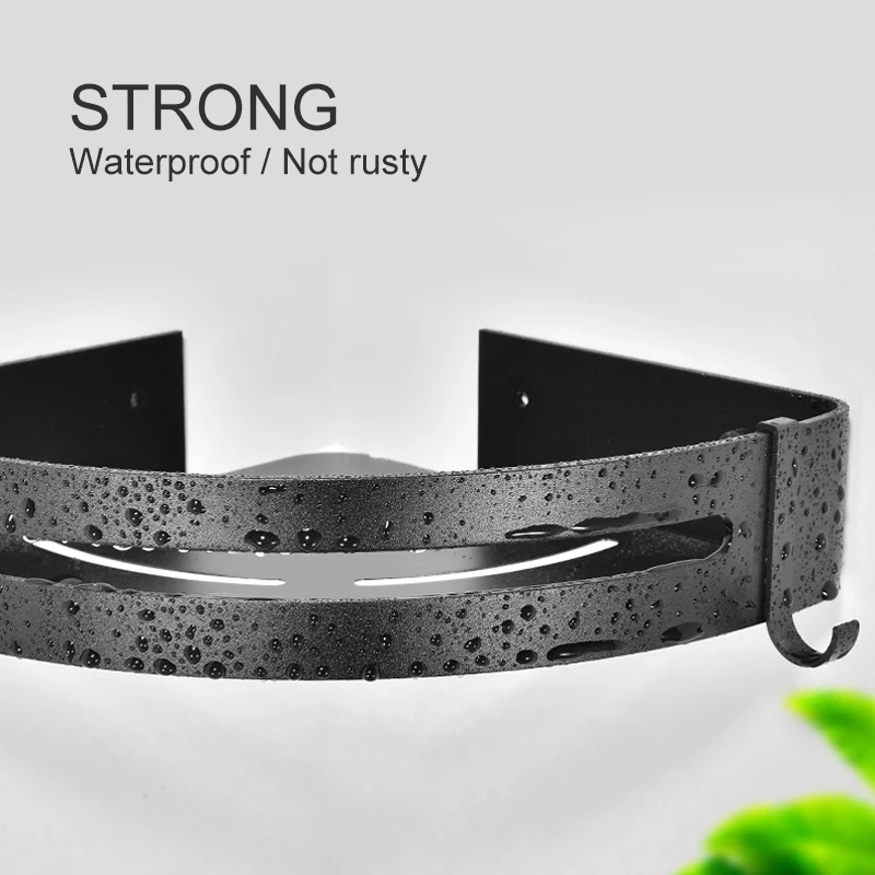 Bathroom Shelf Organizer Shower Storage Rack Black Corner Shelves Wall Mounted Aluminum Toilet Shampoo Holder No Drill storage rack,bathroom shelf,shower shelf,bathroom storage shelf,shower rack,bathroom corner shelf,shampoo rack