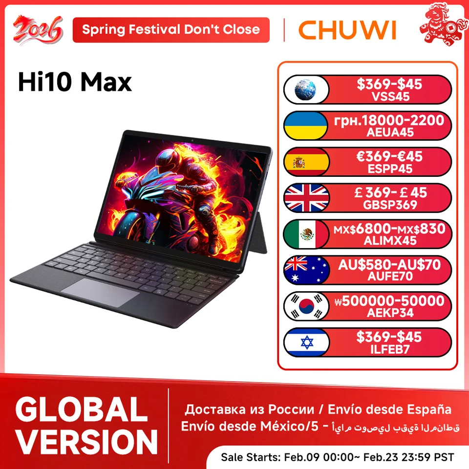 CHUWI 2 In 1 Hi10 Max タブレット PC 12.96 インチ 2880*1920