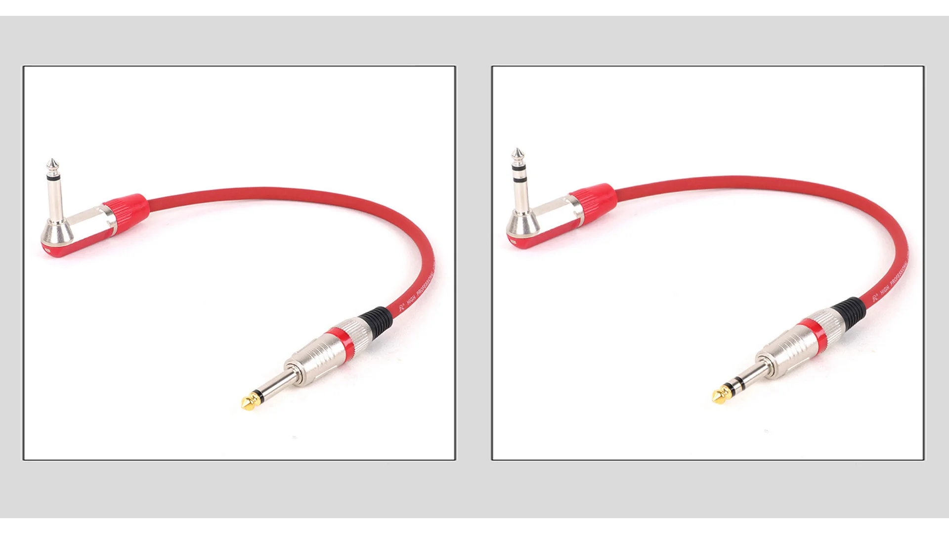 Guerguo rechtwinklig 6,35mm trs/ts Stecker buchse an trs/ts Stecker buchse symmetrisches Kabel für Mikrofon mischer 0,3 M-25M – Detail 5