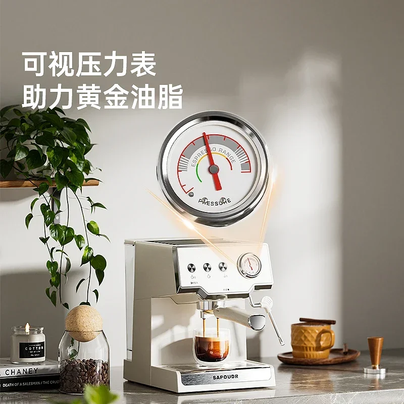 Coffee machine household small fully automatic semi-automatic retro Italian style office all-in-one machine 2