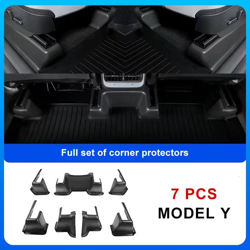 Protection Shell For Tesla Model Y Under Seat Corner Guard Seat Slide Rails Protector Cover Anti-Kick Decor Flocking car seat protector
