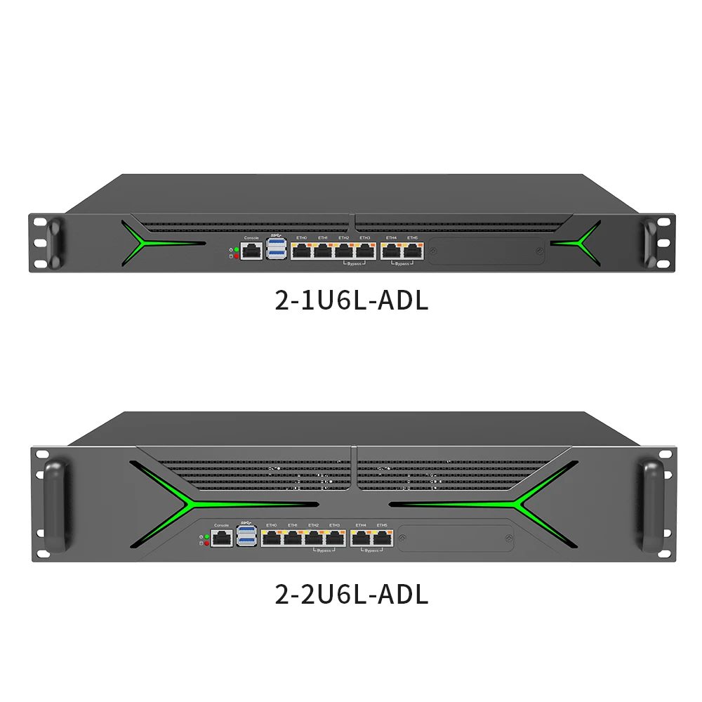 1U 랙 마운트 방화벽 홈 서버 미니 PC 인텔 알더 레이크 I3 I5 I7 12100T 4/2*10G SFP 네트워크 보안 호스트