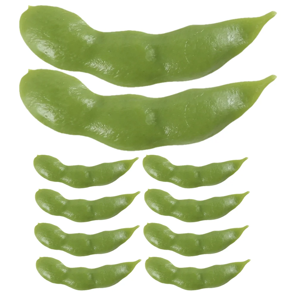 

12pcs Artificial Soybean Simulation Soybean Model Faux Vegetable Photography Props