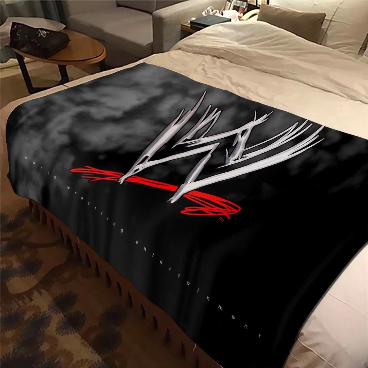 W-WWE World Wrestling LOGO TV GAME Blanket Children's Blanket High Quality Flannel Blankets Soft Comfortable Home Travel Blanket 2