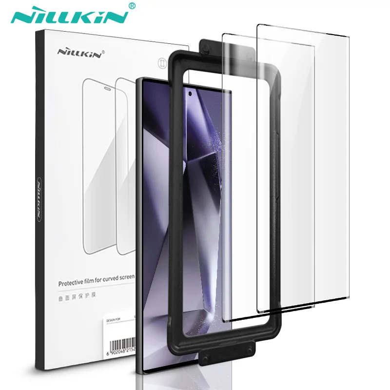 NILLKIN 2Pcs Full Glue Screen Protector For Samsung Galaxy S24 Ultra Full  Cover Soft Film For Samsung Galaxy S23/S22 With tool - AliExpress