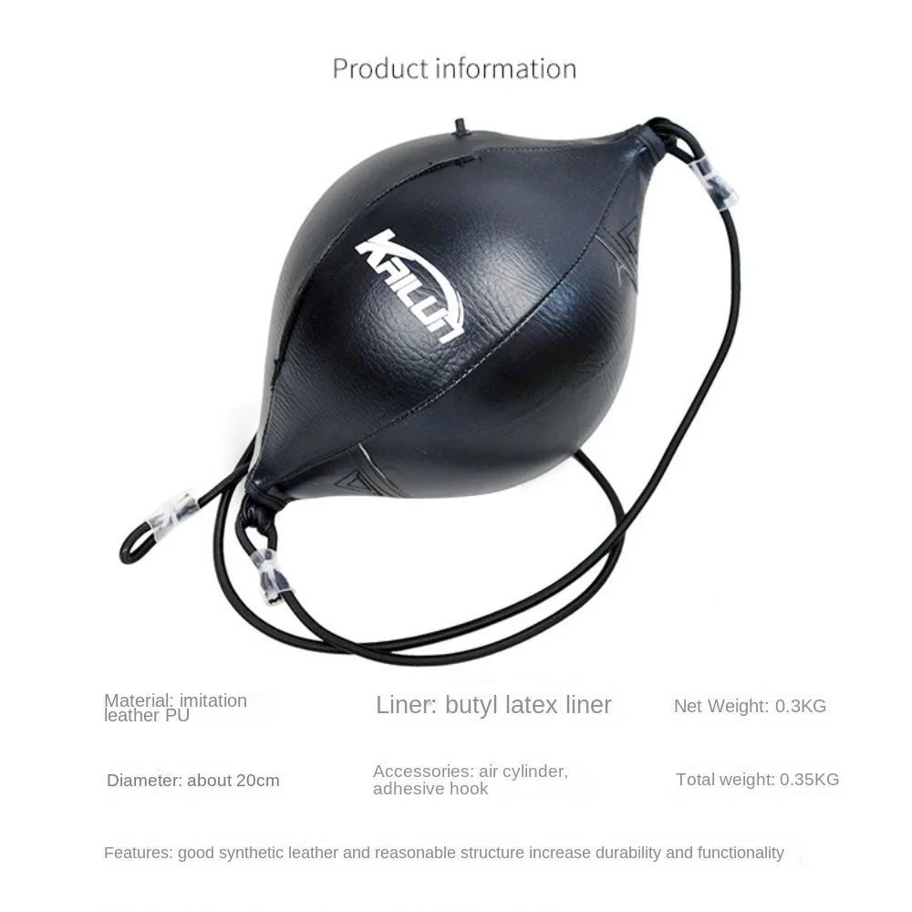 PU Boxing Punching Bag Inflatable Hanging Type Boxing Speed Bag with Hooks Pneumatic Cylinder Reflex Speed Balls Training