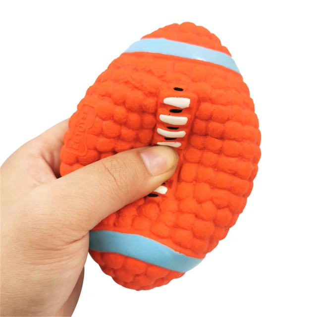 Squeaky Dog Toys Interactive Puppy Chew Toy Latex Pet Molar Cleaning Teeth Anti Bit Floating Ball French Bulldog Pug Supplies 3