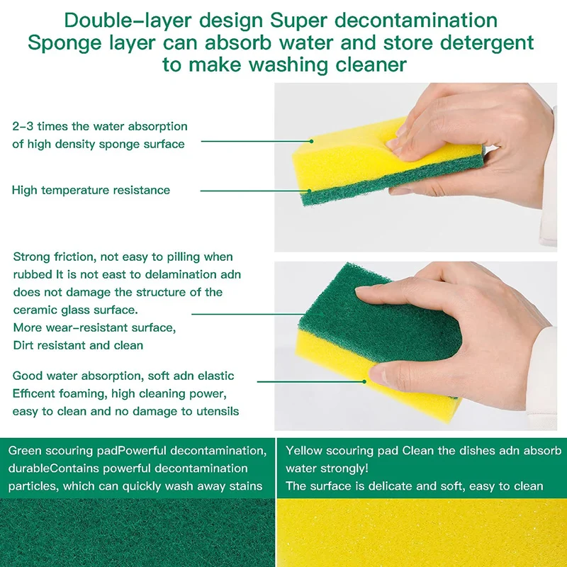 Scrub Daddy Sponges Scouring Pads  Steel Polishing Brush Gadgets - Kitchen  Nano - Aliexpress