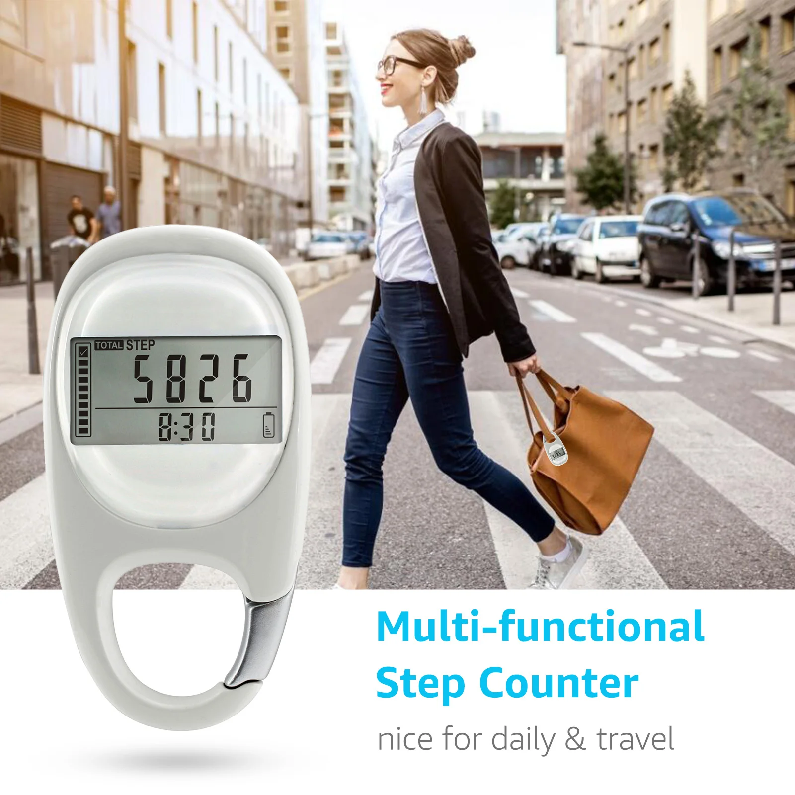 Contapassi multifunzionale contapassi portatile Fitness Tracker