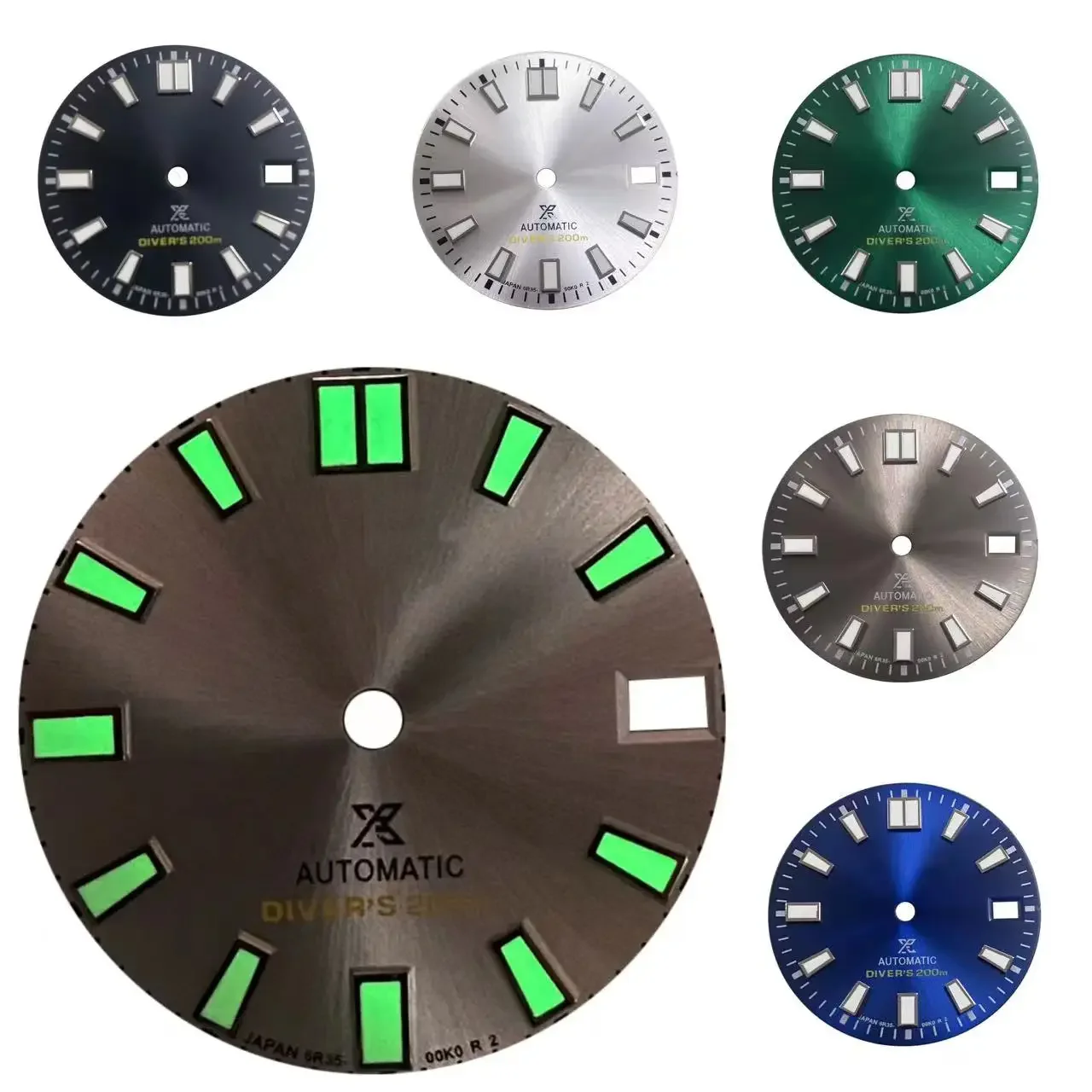 

Аксессуары для часов, новый светоотражающий циферблат Sunprint, большая точка 28,5 мм, зеленый свет S, подходит для установки механического механизма NH35/36