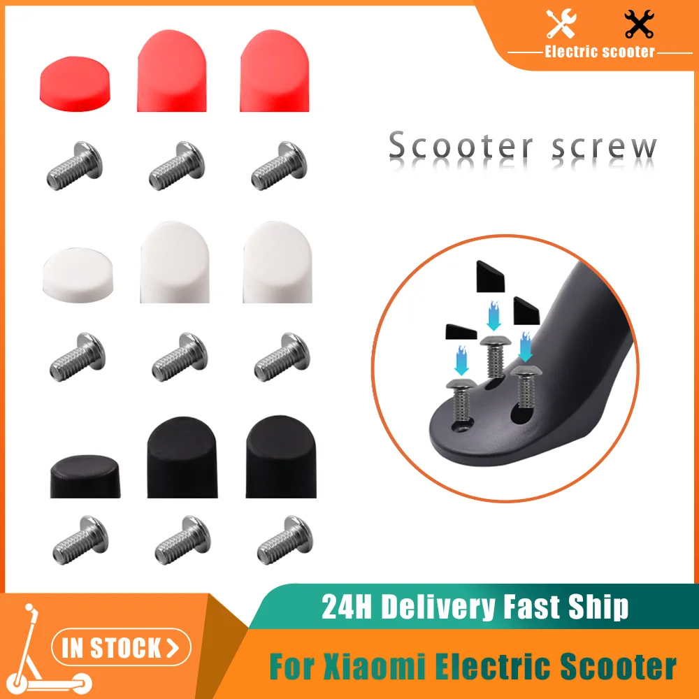 

New Hot Sale 50Sets Scooter Rear Back Fender Screw Rubber Cap Screw Plug Cover For XIAOMI MIJIA M365 Electric Skateboard Parts