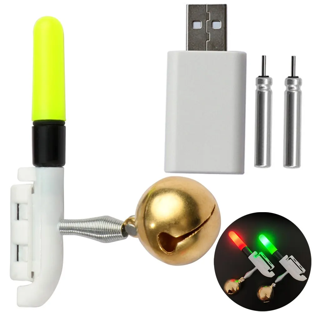 Lampe LED CR425 pour canne à pêche avec alarme de touche et charge USB - équipement nocturne