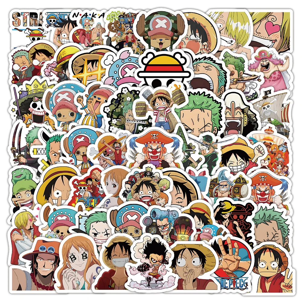 

10/30/50/100pcs Anime ONE PIECE Stickers for Kids Toys Waterproof Graffiti Skateboard Motorcycle Car Cool Luffy Cartoon Decals