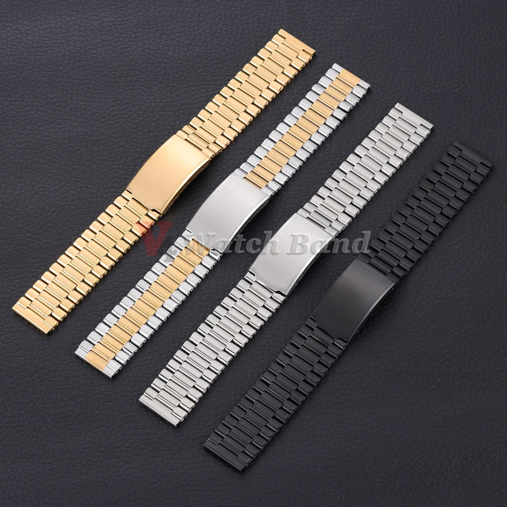 Sleek Stainless Steel Universal Watch Strap - Elegant Metal Band for Business and Casual Wear