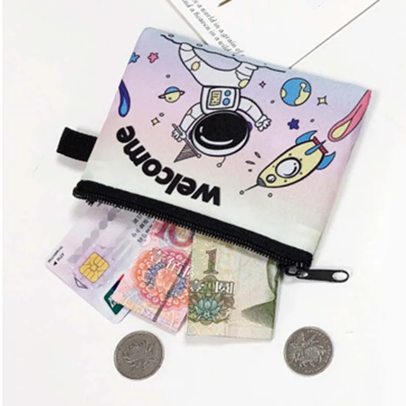 Plush Coin Purse 9 Colors 3D Print Football Basketball Children Polyester Zip Change Mini Wallet Kids Girl Women Gift