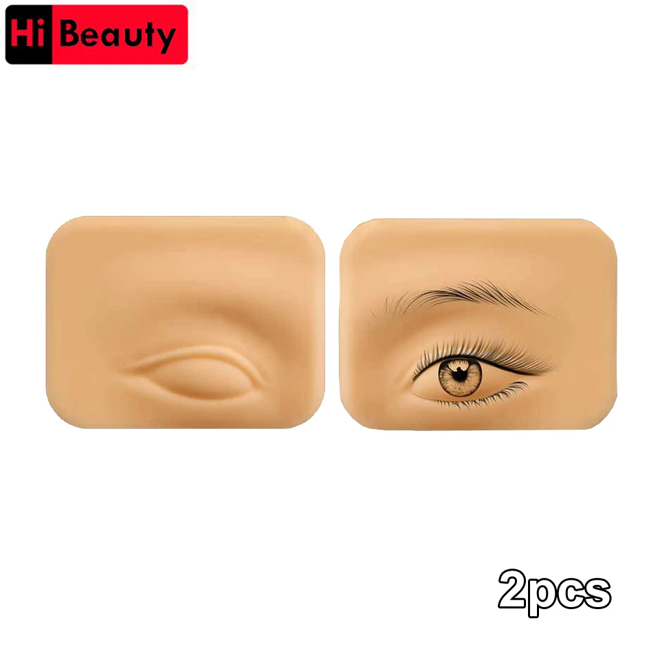 

1 Pair 3D Silicone Eyebrow Eyes Mold Tattoo Practice Fake False Skin For Permanent Makeup Tatu Microblading Training Accessory