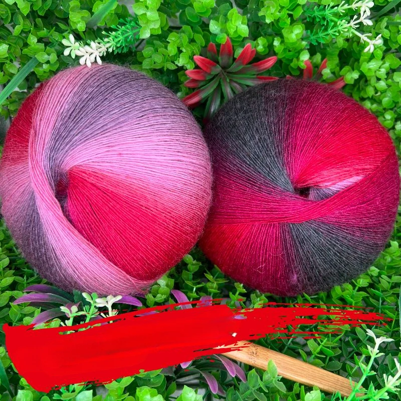 200g Dyed Australian Wool Yarn 1600m,100% Wool Magic Ball Lace Thread Knitting Yarn,DIY Woven Scarf Rainbow Shawl Crochet Thread 2