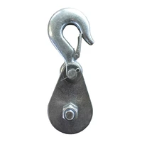 High Strength Steel Wheel Lifting Rope Pulley Block with Hook Electric Winch Hook 1000KG 800KG Load Bearing Dropship 2