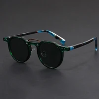 Lunettes de soleil ovales à monture métallique rétro pour femmes et hommes, rondes Punk tendance, marque de luxe de styliste, nuances de conduite 4