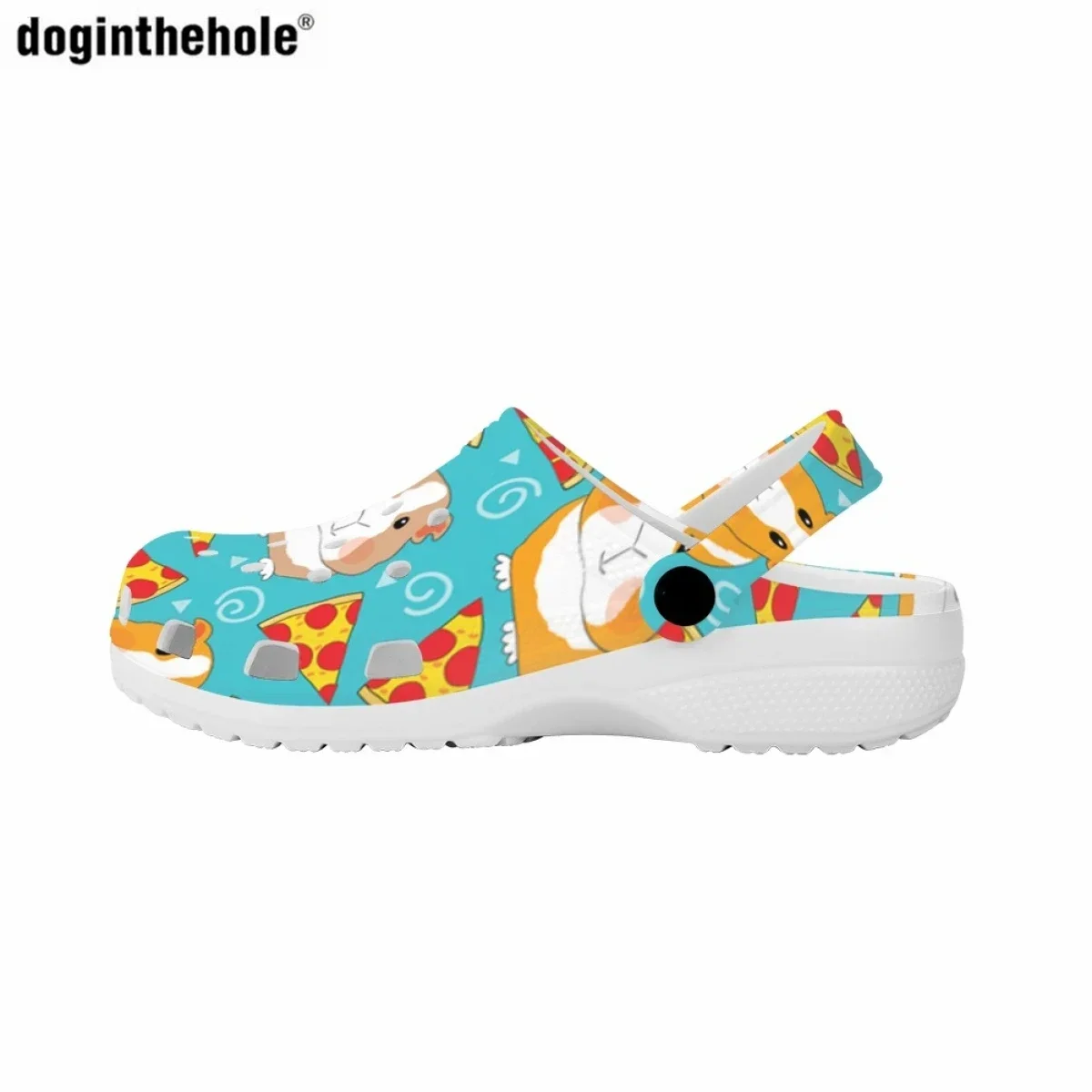 New Summer Clogs For Women Cute Cartoon Guinea Pig Print Slippers Men Outdoor Beach Wading Sandals Garden Hole Shoe