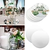 Round Mirror Glass Tray DIY Acrylic Candle Plates Dining Table Centerpiece Decor Hotel Home Wedding Celebration Party Decoration 1