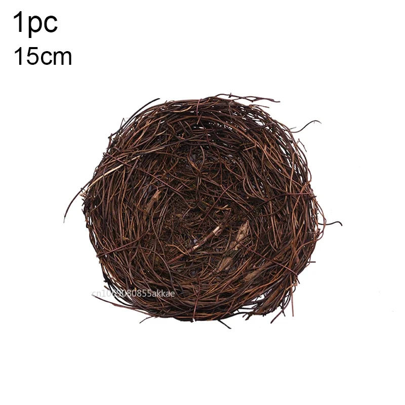 Natural Round Rattan Bird Nest for Easter Decoration bird nest,bird egg nest,simulated bird eggs