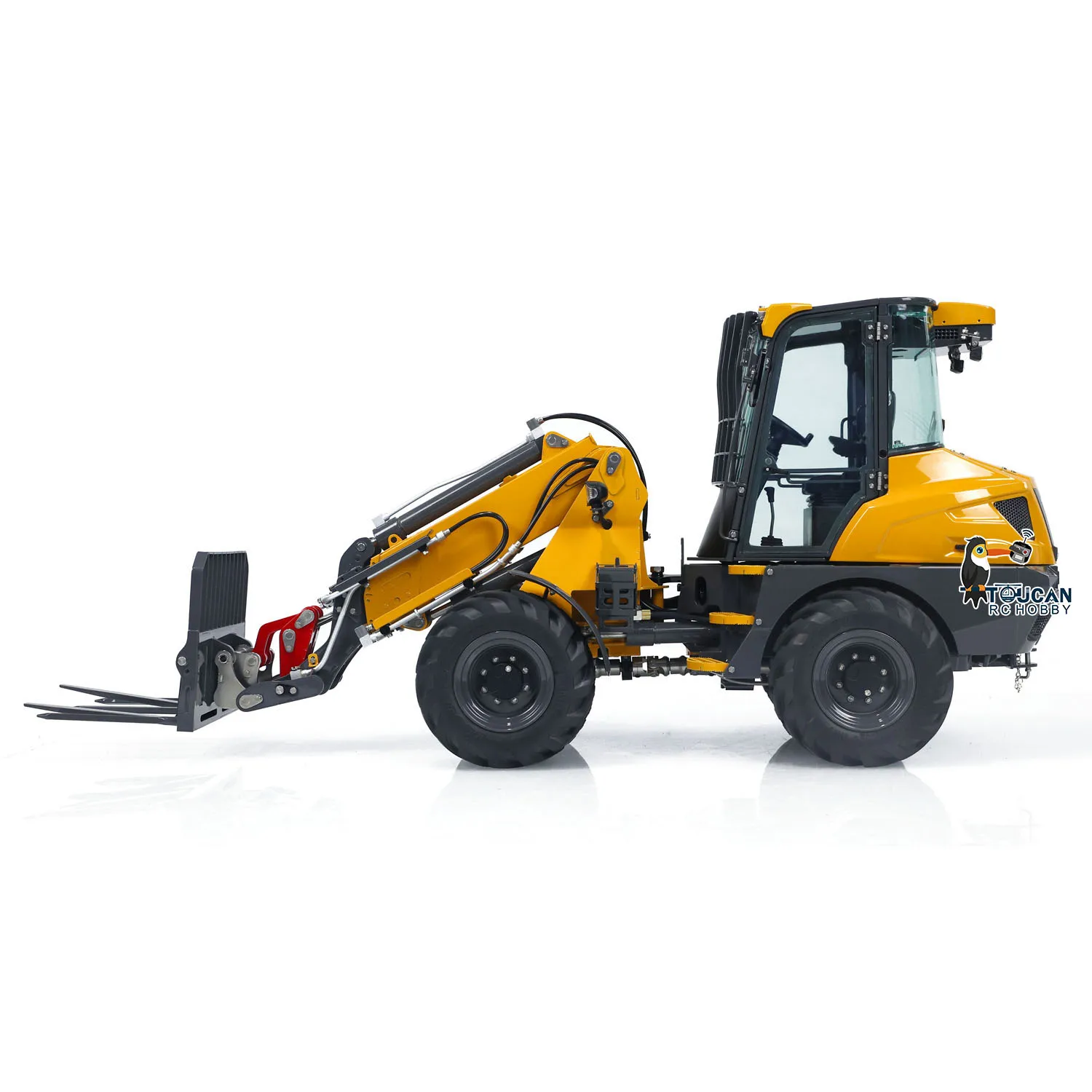 LESU AOUE AT1050 Hydraulic RC 1/14 Metal Telescopic Arm Fork Loader Painted Assembled Car Model With Light Sound Set TH23755 4