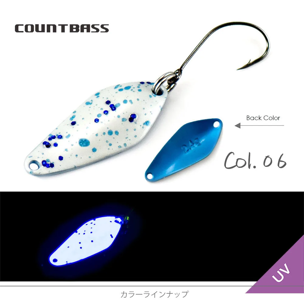 COUNTBASS Forellen-Angellöffel, 2,4 g, 3/32 Unzen, Metallköder zum Gießen von Lachs, Hecht, Barsch, Metall-Messingköder – Detail 13