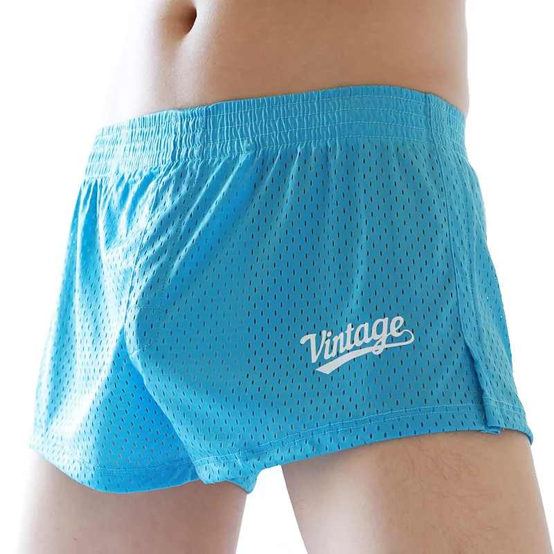 

Men's Net Board Shorts Mesh Fitness Shorts Bodybuilding Quick Dry Sportswear Swimwear Ice Silk Sweatpants Boxer Shorts