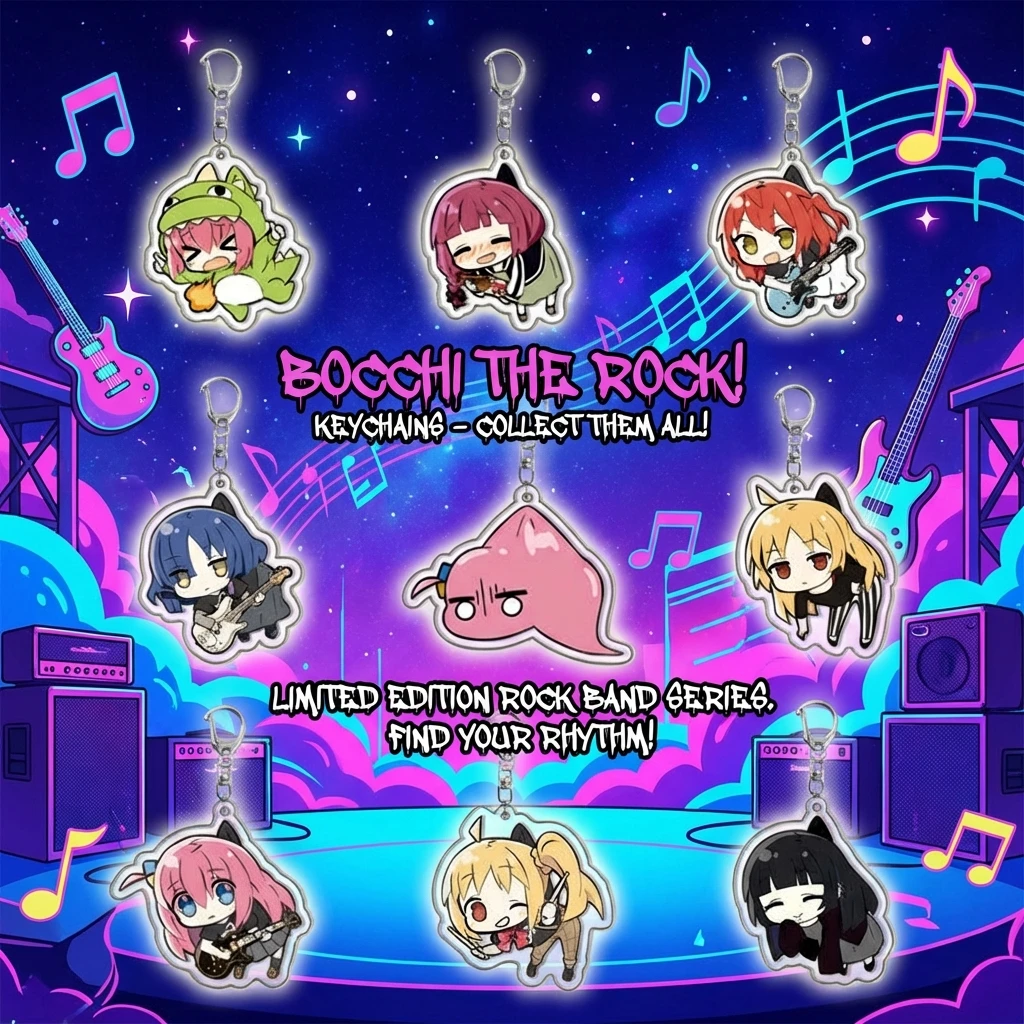 Bocchi the Rock Anime Keychain - Kawaii Cosplay Gift Collection