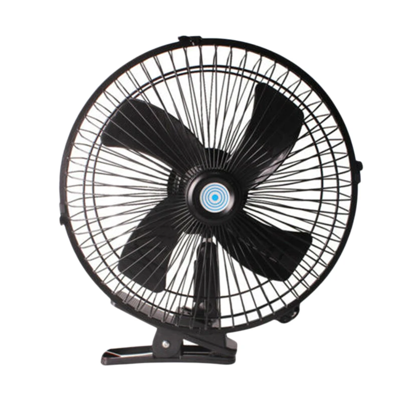 

10 Inch 12V Car Electric Fan Adjustable Speed Oscillating Cooling Fans with Clip for Home Travel Car