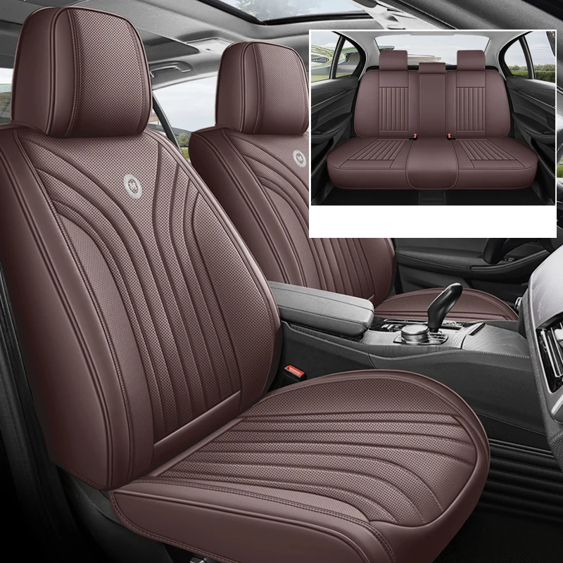 thumbnail image 1 of Juego completo de fundas de asiento de coche de cuero napa de lujo para Honda Civic 2015 Renault Koleos Astra G Tugella Jetta MK6 Accesorios interiores, 1 of 5