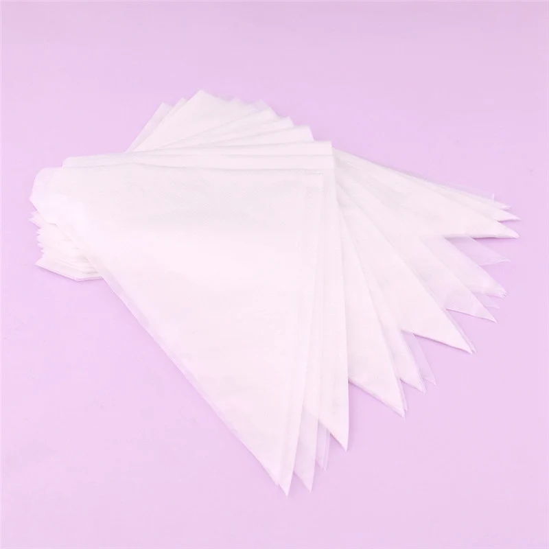

100pcs/lot Cream Squeeze Flower Bags Nozzle Fondant Cake Pastry Decoration Food Grade PE Disposable Piping Bag Baking Tools