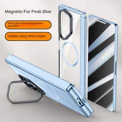 Custodia per telefono pieghevole anti-shock magnetica migliorata con placcatura e protezione completa della cerniera