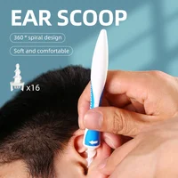 16 Ear Cleaning Set Ear Scoop Cleaning Ear Wax Silicone Soft Spiral Beauty Care Gadget Portable Personal Hygiene Set 1