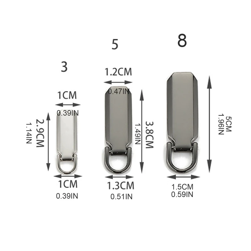 Metal Zipper Fixer Repair Replacement Pullers Kits Metal-Plated Zippers Sliders For Backpack Suitcase Jacket Bags Coat zipper repair kit zipper pullers zipper sliders zipper heads zipper accessories