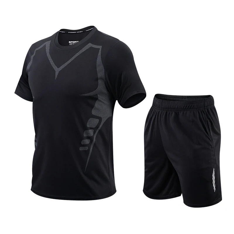 Summer Fashion Men's Sportswear Short-Sleeved T-shirt+Shorts 2-Piece Set Male Jogging Tracksuit Casual Men's Clothing Sets