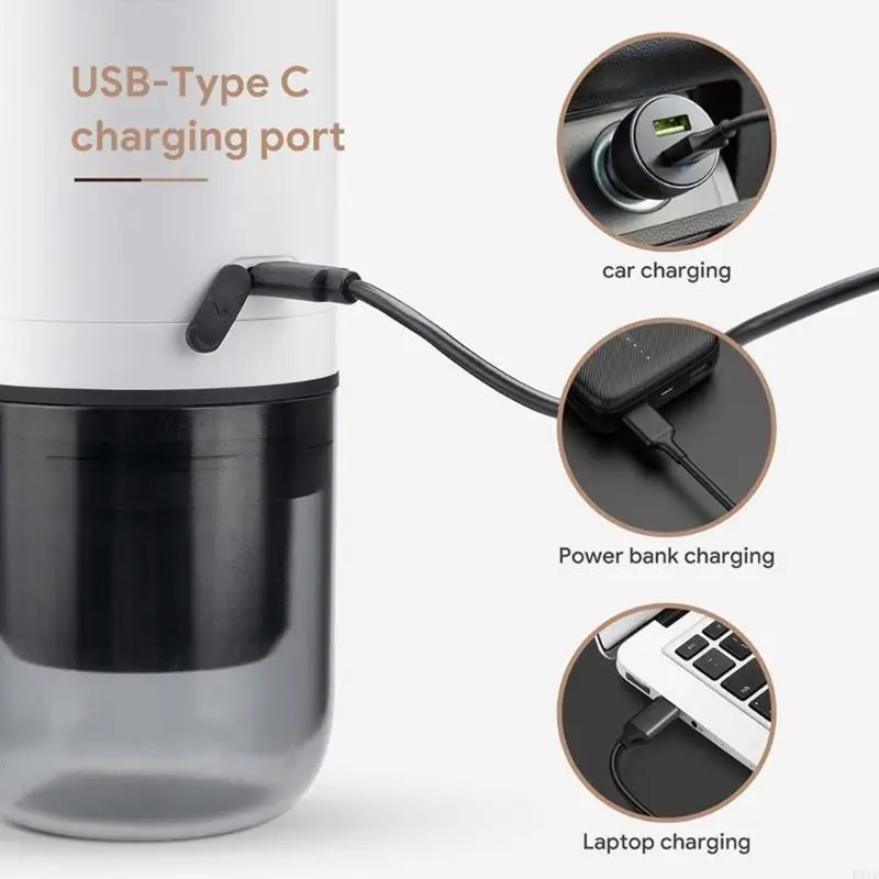 Rechargeable Coffee Maker Travel Friendly Espresso Coffee Machine Plastic Texture Suitable for Multifuntional Brewing