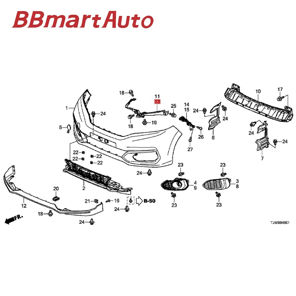 

71190-T5H-H50 BBmartAuto Parts 1pcs Front Headlamp Support L For Honda Fit GK5 2018-2020 Car Accessories