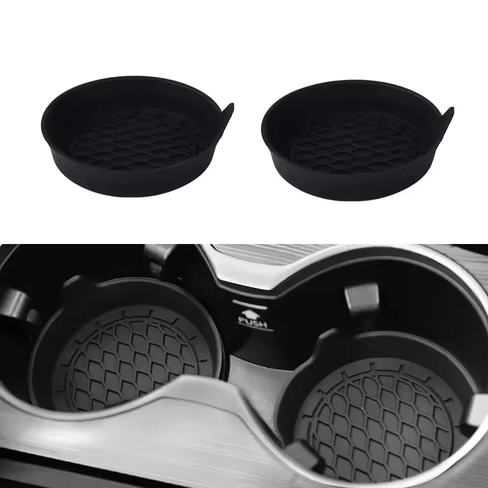 2/4pcs 자동차 컵 홀더 코스터 실리콘 컵 홀더 삽입형 범용 논슬립 컵 홀더 자동차 액세서리 인테리어 무소음 컵 패드