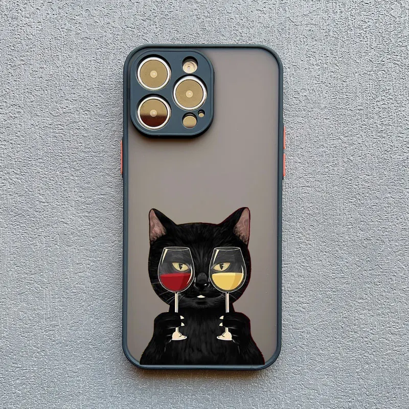 Luxury Scene Cat Playful Fun Shockproof Phone Case