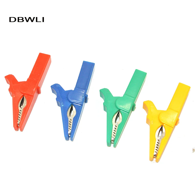 6PC 6 Colour Red Green Blue Yellow White Black 55mm 32A 1000V Alligator Clip BANANA PLUG Test Probe