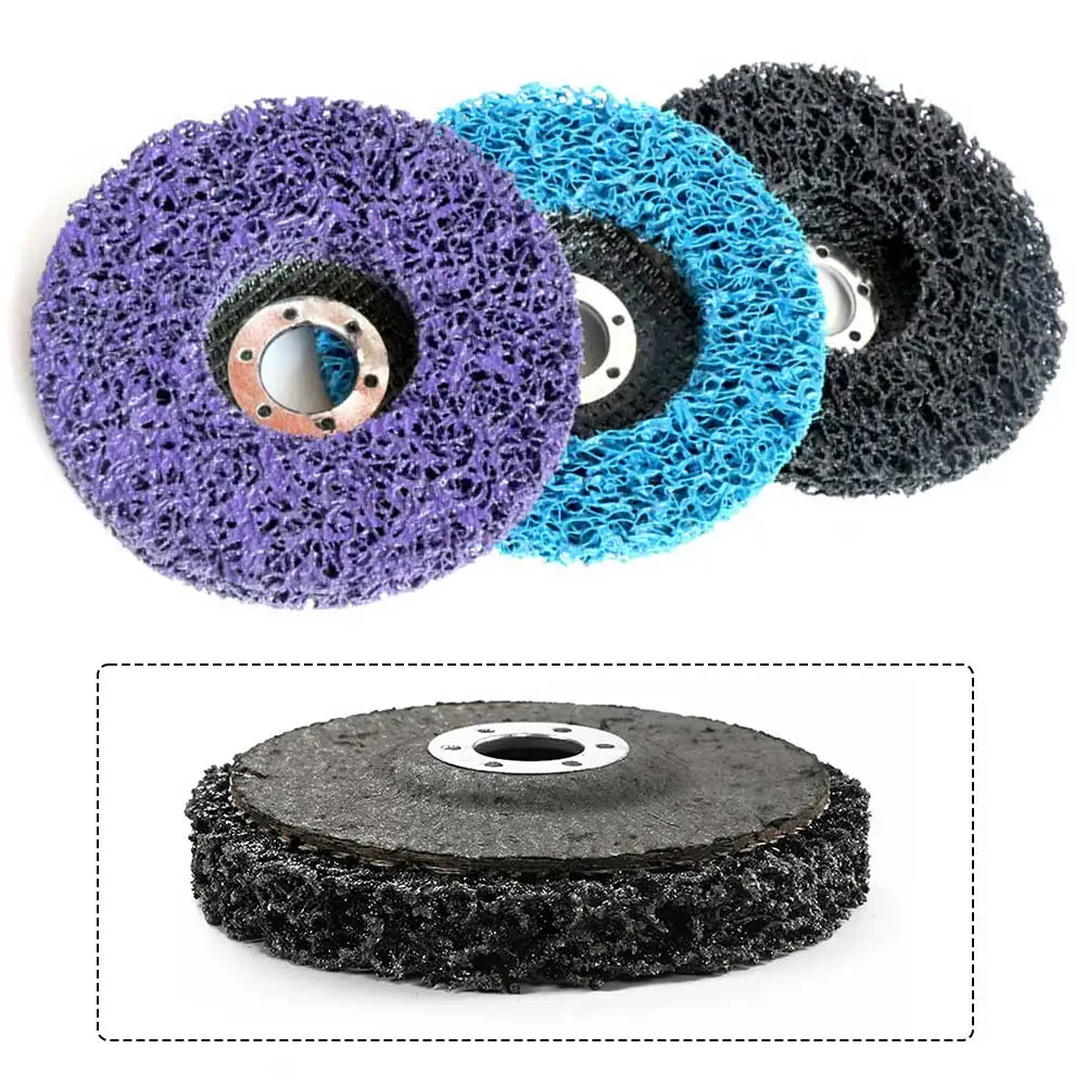 New Poly Strip Disc Abrasive Wheel Paint Rust Remover Clean Grinding Wheel 100mm Angle Grinder Coral Disc Polishing Disc round brush wheel polishing brush reusable clean brush rust removing brush for drill use