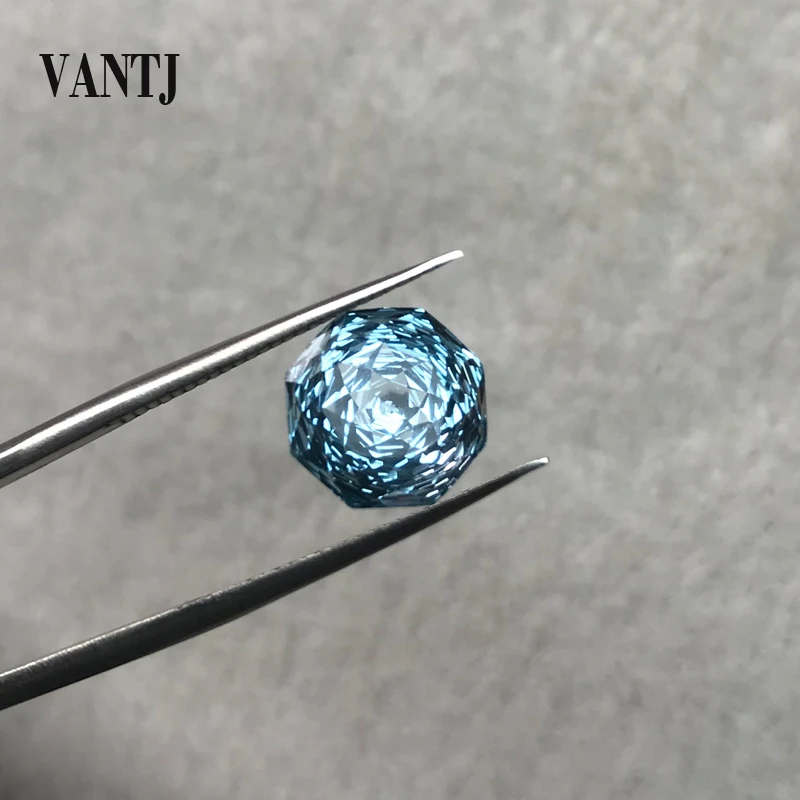

VANTJ 100% Natural Sky Topaz Loose Gemstone Birdnest Cut for Diy Handmade Jewelry Mounting Women Party Gift Wholesale