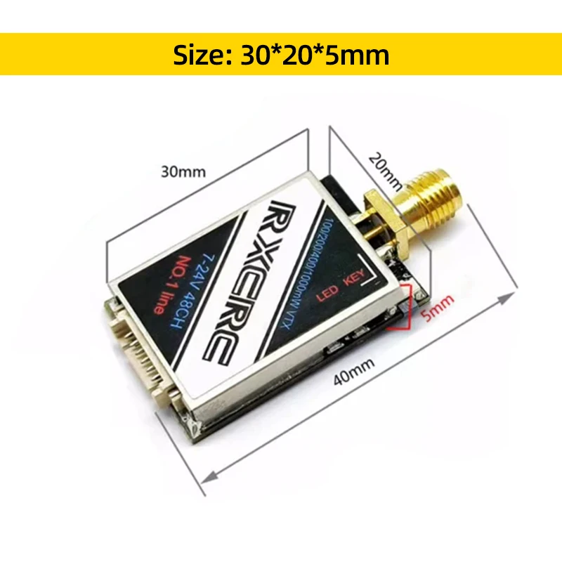 รูปสินค้า เครื่องส่งสัญญาณ FPV 5.8GHz สำหรับโดรนและเครื่องบินบังคับ