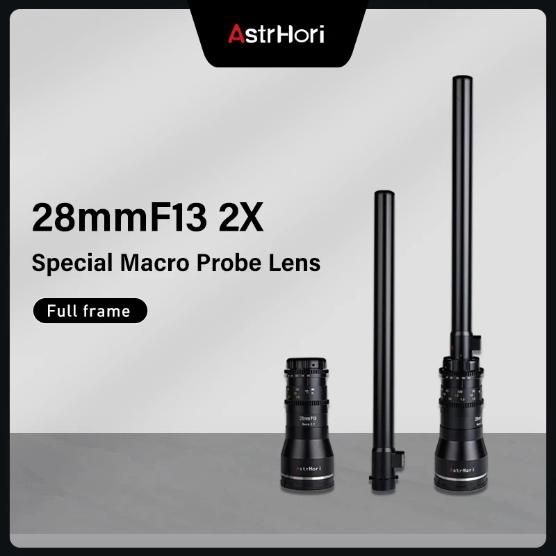 Astrhori 28ミリメートルF13 2xマクロプローブレンズフルフレーム専門レンズ内蔵リングライトのさまざまな互換性マウント