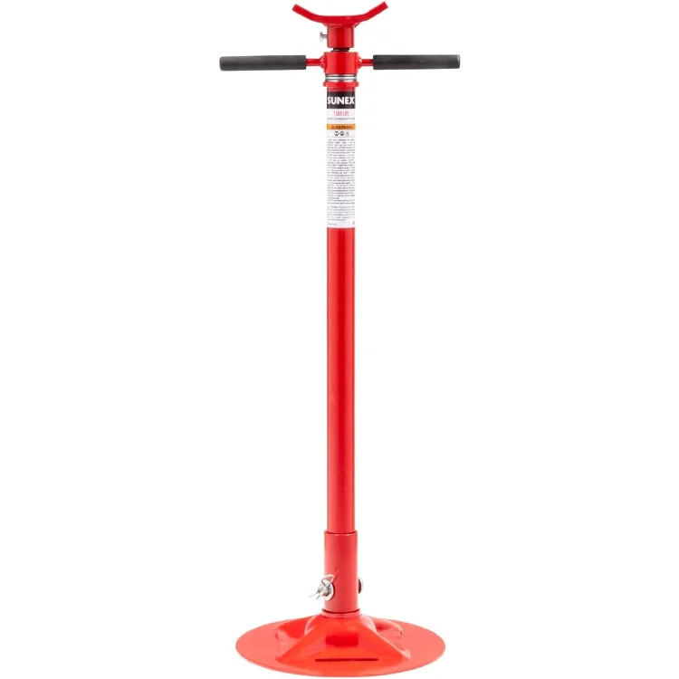 6809A, Underhoist Support Stand, ¾ Ton Capacity, 12 Inch Diameter Base, Contoured Saddle, Bearing Mounted Spin Handle, Sel 6