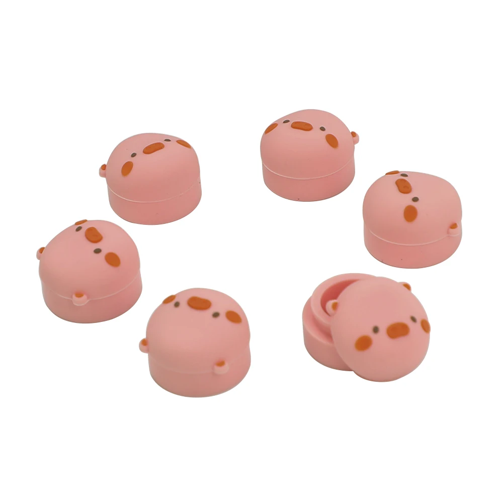 1 PCS Pink Little Pig Wax Container Cosmetic Bottle Sample Empty Bottle for Make Up Girls Gifts Portable Pill Box Dispenser